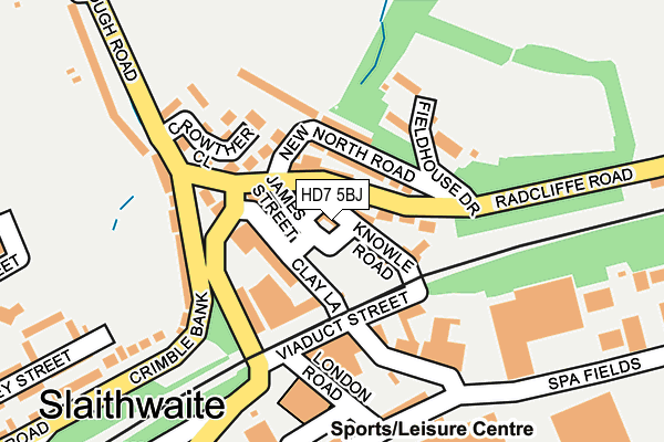 HD7 5BJ map - OS OpenMap – Local (Ordnance Survey)