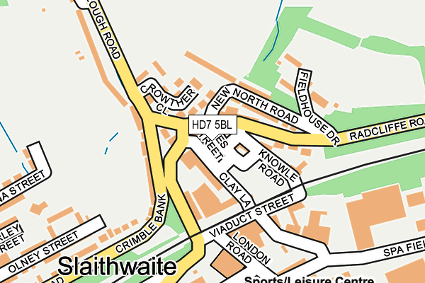 HD7 5BL map - OS OpenMap – Local (Ordnance Survey)
