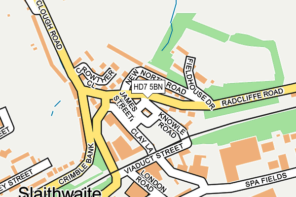 HD7 5BN map - OS OpenMap – Local (Ordnance Survey)