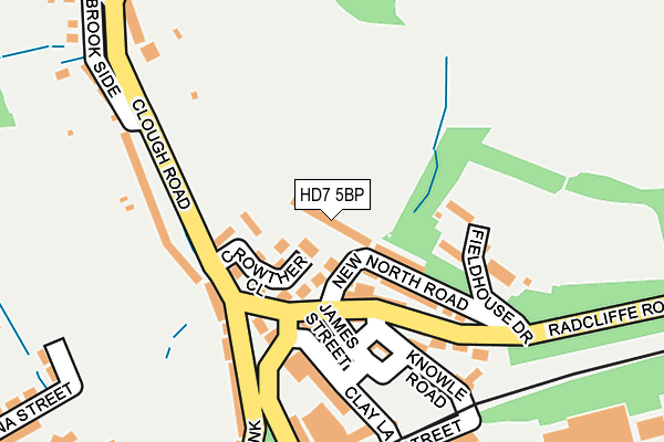 HD7 5BP map - OS OpenMap – Local (Ordnance Survey)