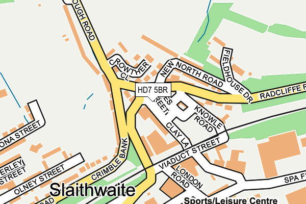 HD7 5BR map - OS OpenMap – Local (Ordnance Survey)