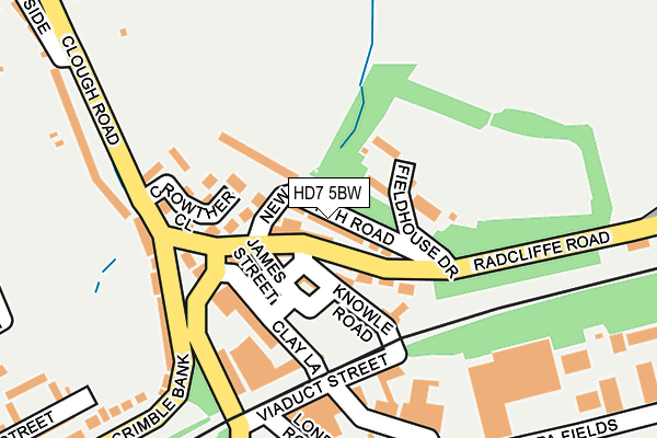 HD7 5BW map - OS OpenMap – Local (Ordnance Survey)