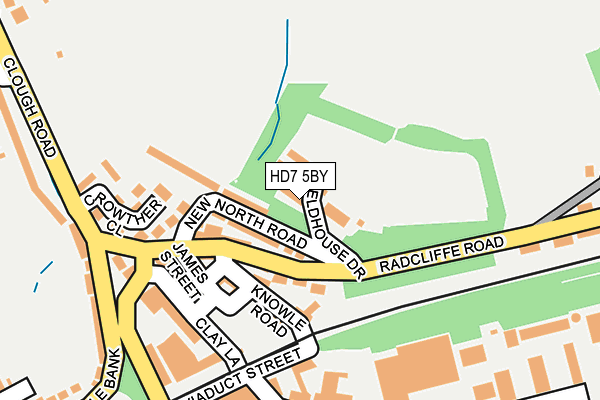 HD7 5BY map - OS OpenMap – Local (Ordnance Survey)