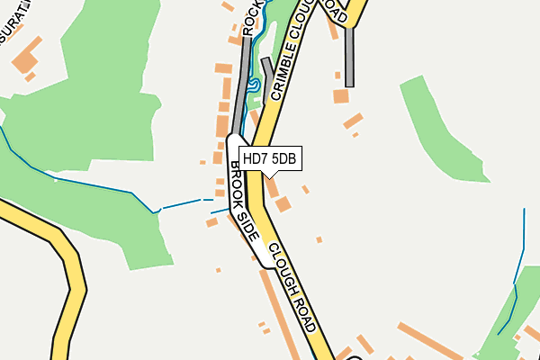 HD7 5DB map - OS OpenMap – Local (Ordnance Survey)