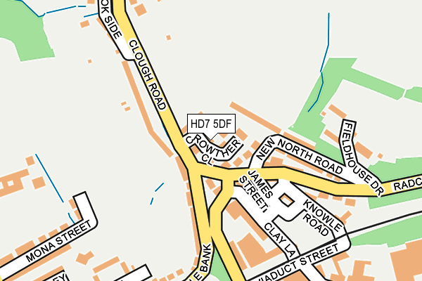 HD7 5DF map - OS OpenMap – Local (Ordnance Survey)