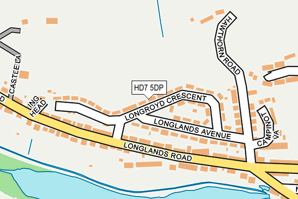 HD7 5DP map - OS OpenMap – Local (Ordnance Survey)