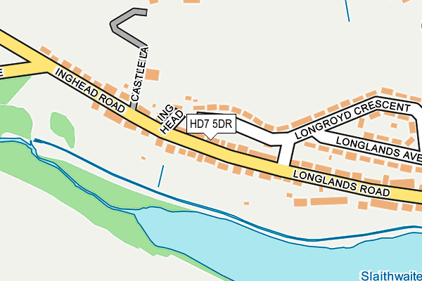 HD7 5DR map - OS OpenMap – Local (Ordnance Survey)