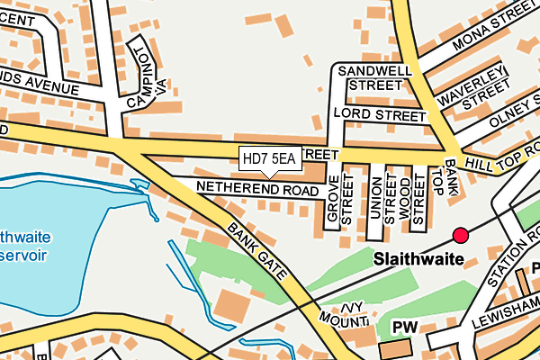 HD7 5EA map - OS OpenMap – Local (Ordnance Survey)