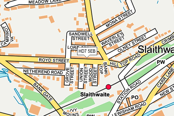 HD7 5EB map - OS OpenMap – Local (Ordnance Survey)