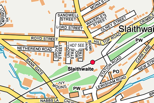 HD7 5EE map - OS OpenMap – Local (Ordnance Survey)