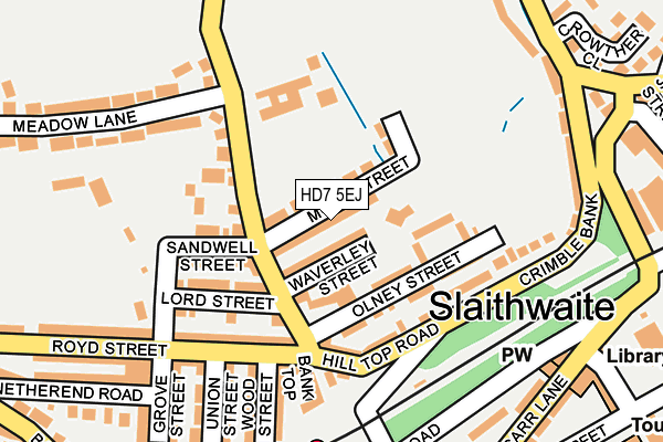 HD7 5EJ map - OS OpenMap – Local (Ordnance Survey)