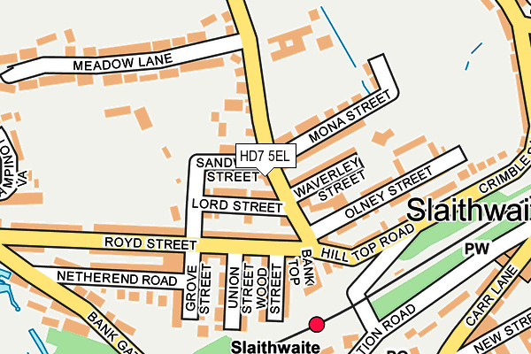 HD7 5EL map - OS OpenMap – Local (Ordnance Survey)
