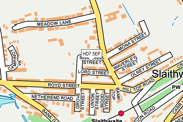 HD7 5EP map - OS OpenMap – Local (Ordnance Survey)