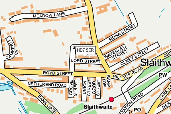 HD7 5ER map - OS OpenMap – Local (Ordnance Survey)