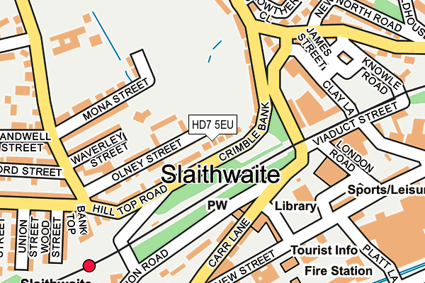 HD7 5EU map - OS OpenMap – Local (Ordnance Survey)