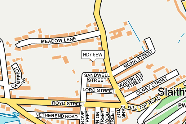 HD7 5EW map - OS OpenMap – Local (Ordnance Survey)