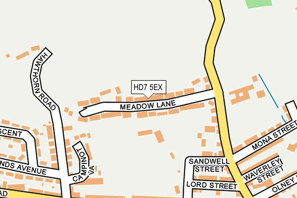 HD7 5EX map - OS OpenMap – Local (Ordnance Survey)
