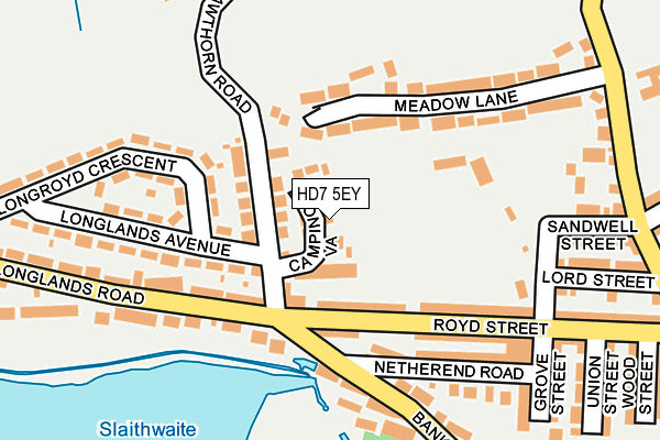 HD7 5EY map - OS OpenMap – Local (Ordnance Survey)