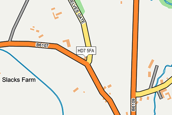 HD7 5FA map - OS OpenMap – Local (Ordnance Survey)