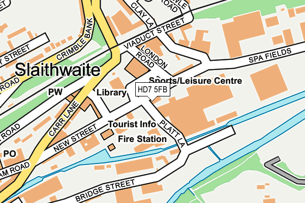 HD7 5FB map - OS OpenMap – Local (Ordnance Survey)