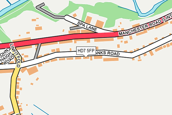 HD7 5FP map - OS OpenMap – Local (Ordnance Survey)