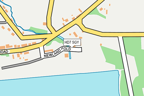 HD7 5GY map - OS OpenMap – Local (Ordnance Survey)