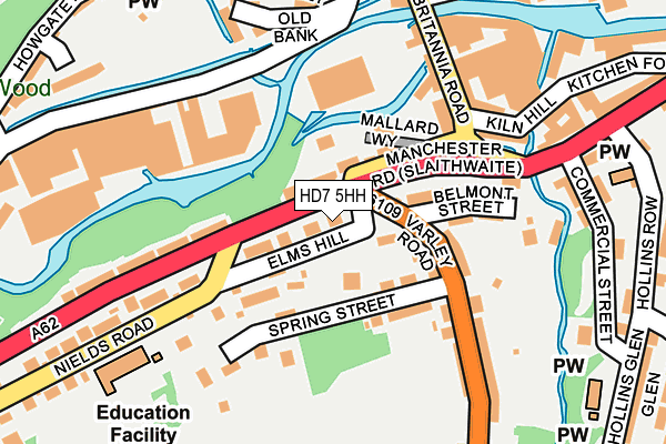HD7 5HH map - OS OpenMap – Local (Ordnance Survey)