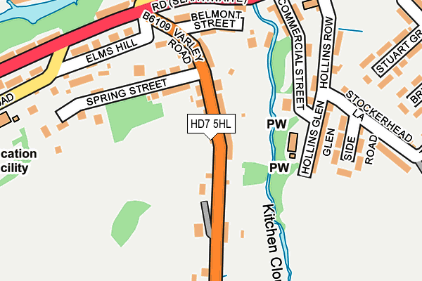 HD7 5HL map - OS OpenMap – Local (Ordnance Survey)