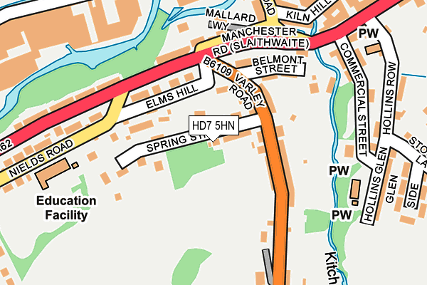 HD7 5HN map - OS OpenMap – Local (Ordnance Survey)