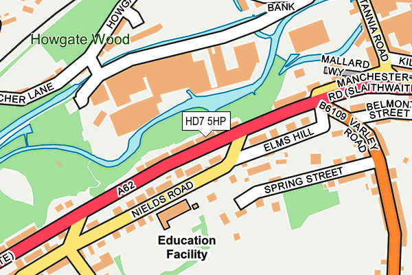 HD7 5HP map - OS OpenMap – Local (Ordnance Survey)