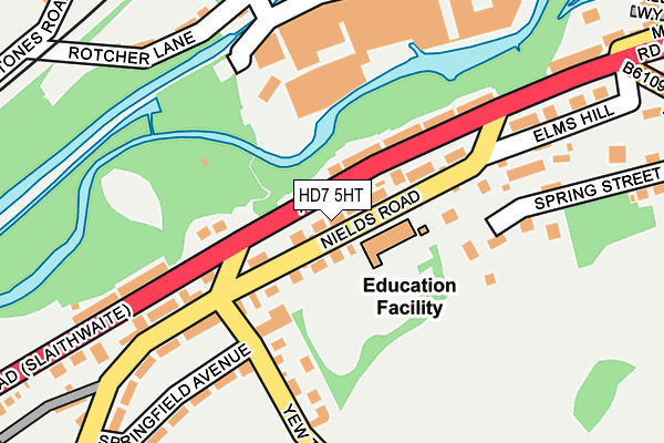 HD7 5HT map - OS OpenMap – Local (Ordnance Survey)