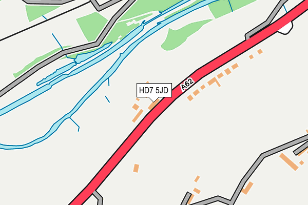 HD7 5JD map - OS OpenMap – Local (Ordnance Survey)