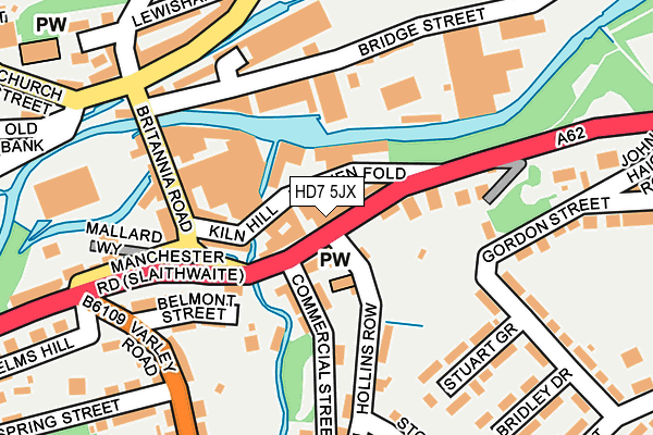 HD7 5JX map - OS OpenMap – Local (Ordnance Survey)