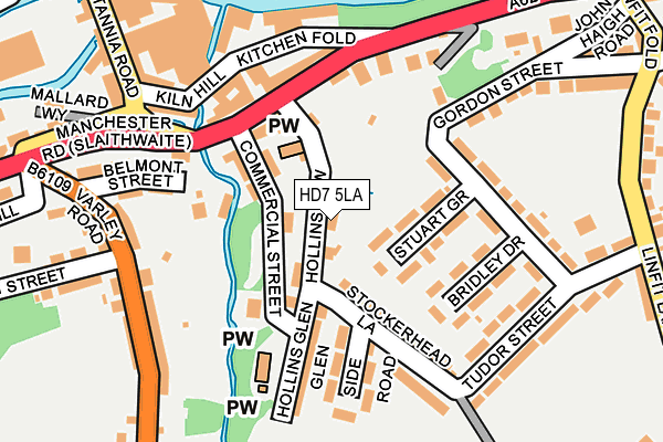 HD7 5LA map - OS OpenMap – Local (Ordnance Survey)