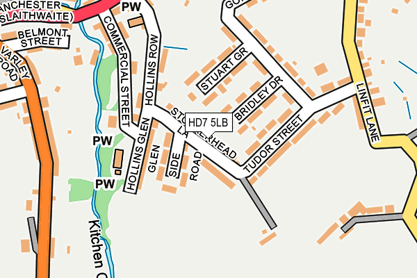 HD7 5LB map - OS OpenMap – Local (Ordnance Survey)