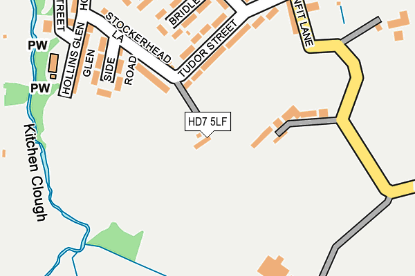 HD7 5LF map - OS OpenMap – Local (Ordnance Survey)