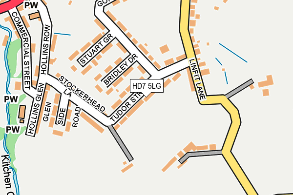 HD7 5LG map - OS OpenMap – Local (Ordnance Survey)