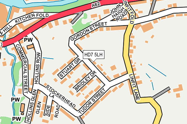 HD7 5LH map - OS OpenMap – Local (Ordnance Survey)