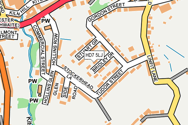 HD7 5LJ map - OS OpenMap – Local (Ordnance Survey)