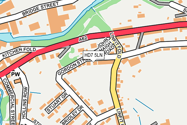HD7 5LN map - OS OpenMap – Local (Ordnance Survey)