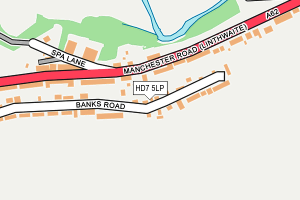 HD7 5LP map - OS OpenMap – Local (Ordnance Survey)