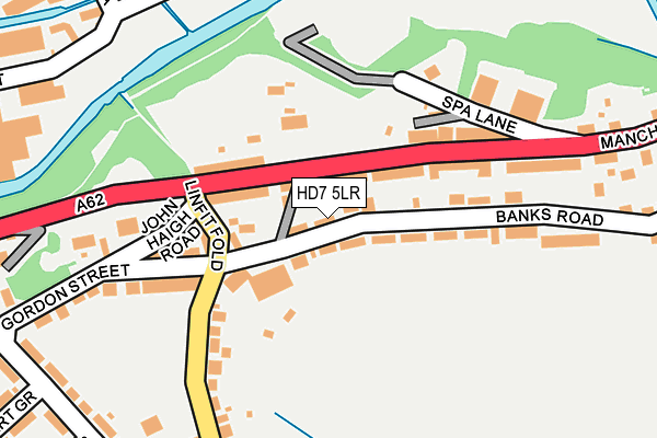 HD7 5LR map - OS OpenMap – Local (Ordnance Survey)