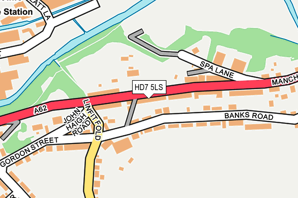 HD7 5LS map - OS OpenMap – Local (Ordnance Survey)