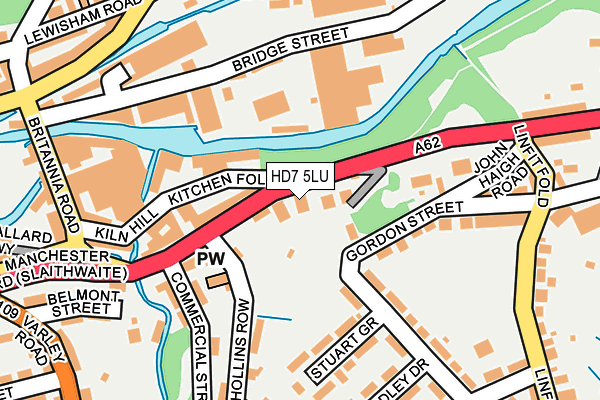 HD7 5LU map - OS OpenMap – Local (Ordnance Survey)