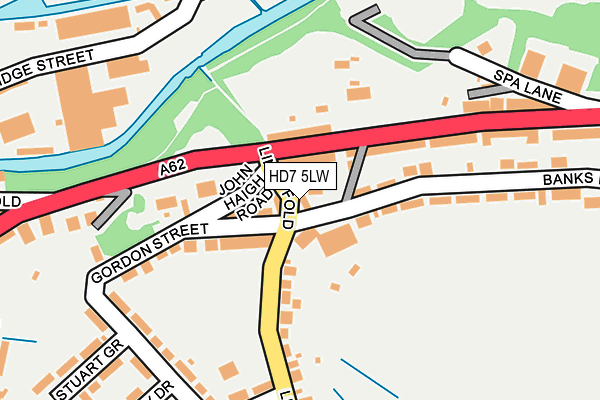 HD7 5LW map - OS OpenMap – Local (Ordnance Survey)