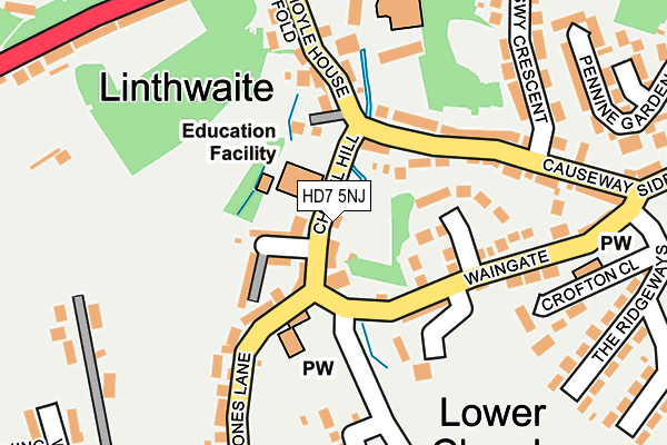 HD7 5NJ map - OS OpenMap – Local (Ordnance Survey)