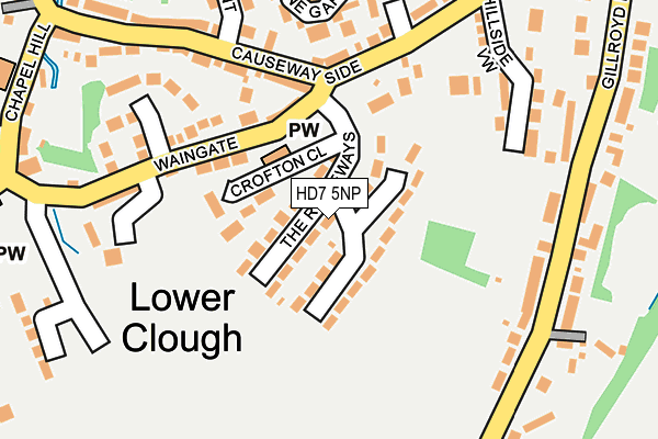 HD7 5NP map - OS OpenMap – Local (Ordnance Survey)