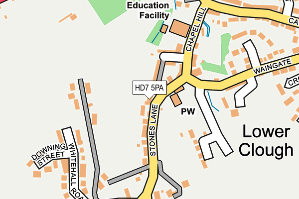 HD7 5PA map - OS OpenMap – Local (Ordnance Survey)