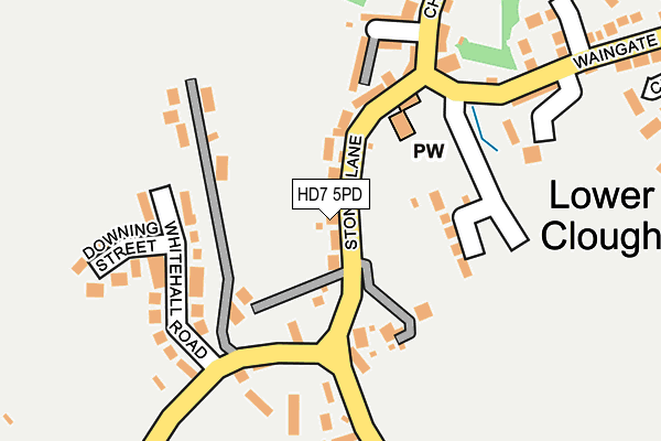 HD7 5PD map - OS OpenMap – Local (Ordnance Survey)