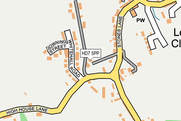HD7 5PP map - OS OpenMap – Local (Ordnance Survey)